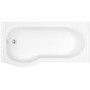Dee Left Hand P Shape Shower Bath - 1675 x 850mm
