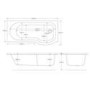 P-Shaped Left Hand Shower Bath - 1675 x 800mm