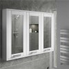 Nottingham White 900mm 3 Door Mirror Cabinet