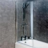 Straight Hinged Bath Shower Screen - H1400 x W740mm