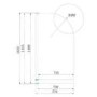 Curved Hinged Bath Shower Screen - H1400 x W740mm