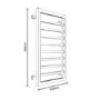 Julian 700 x 450mm Square Chrome Heated Towel Rail