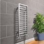 1000 x 450mm Square Chrome Heated Towel Rail - Julian Range
