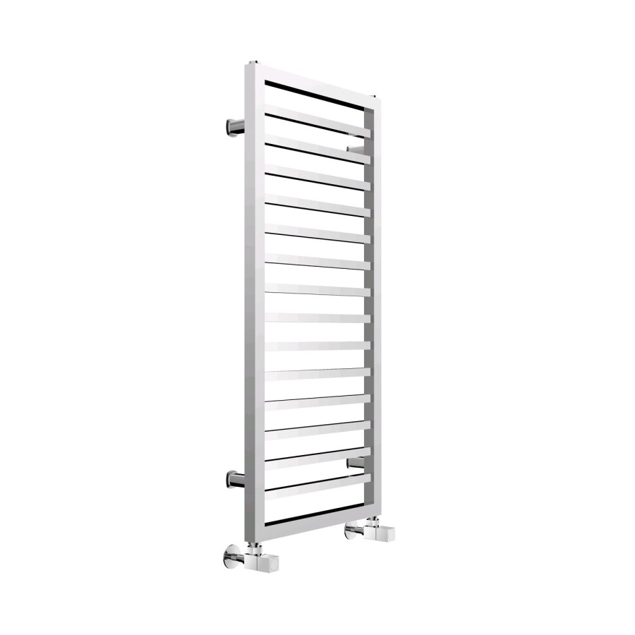 1000 x 450mm Square Chrome Heated Towel Rail - Julian Range