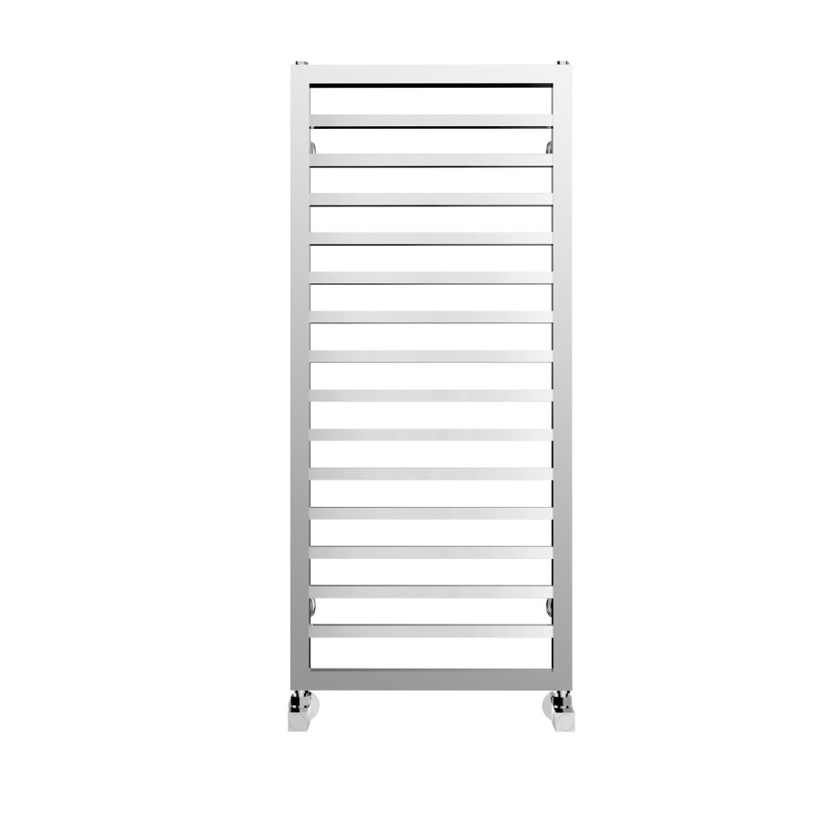 1000 x 450mm Square Chrome Heated Towel Rail - Julian Range