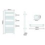 1150 x 500mm Straight Chrome Heated Towel Rail - Felicity Range