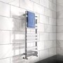 GRADE A1 - 1200 x 500mm Flat Chrome Heated Towel Rail - Juliet Range