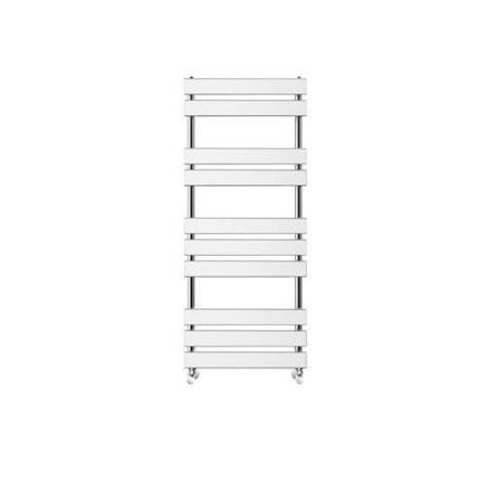 GRADE A1 - 1200 x 500mm Flat Chrome Heated Towel Rail - Juliet Range