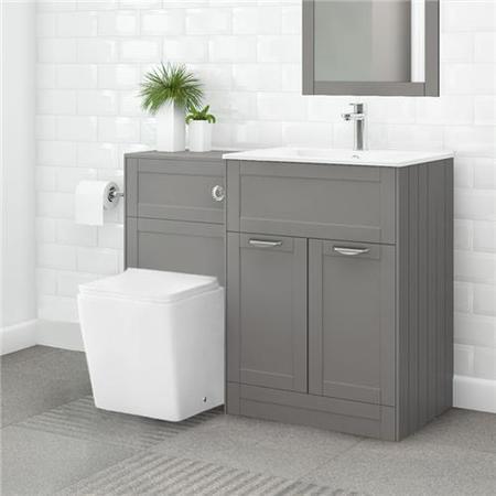 Nottingham 600 Grey Combination Unit with Voss Back to Wall Toilet