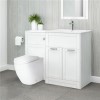 Nottingham 600 White Combination Unit with Venus Back to Wall Toilet