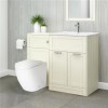 Nottingham 600 Ivory Combination Unit with Venus Back to wall Toilet and Seat