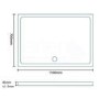 Rectangular Low Profile Shower Tray 1100 x 700mm - Slim Line