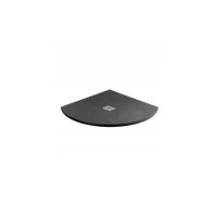 800mm Black Slate Effect Quadrant Shower Tray- MX
