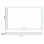1400 x 900mm Slate  White Rectangular Shower Tray- MX 