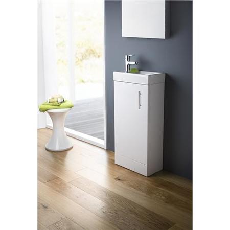 Ashford Cloakroom 400 Gloss White Vanity Unit