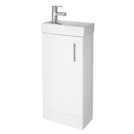 Ashford Cloakroom 400 Gloss White Vanity Unit