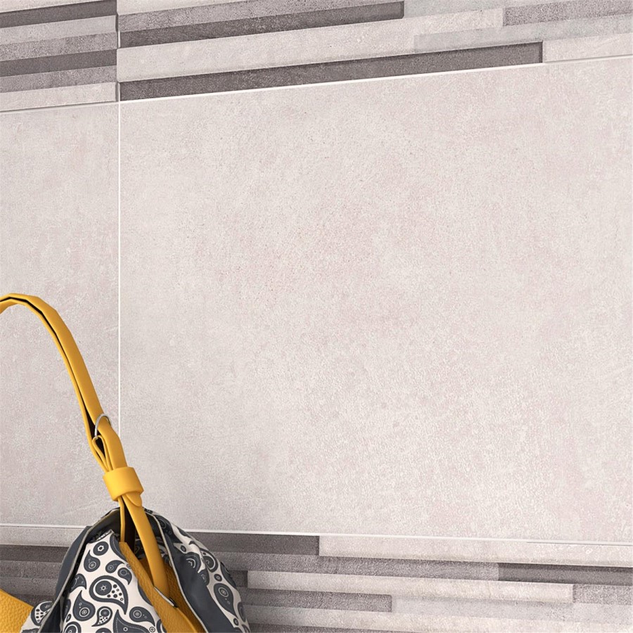 Foster White Glazed Porcelain Wall/Floor Tile 