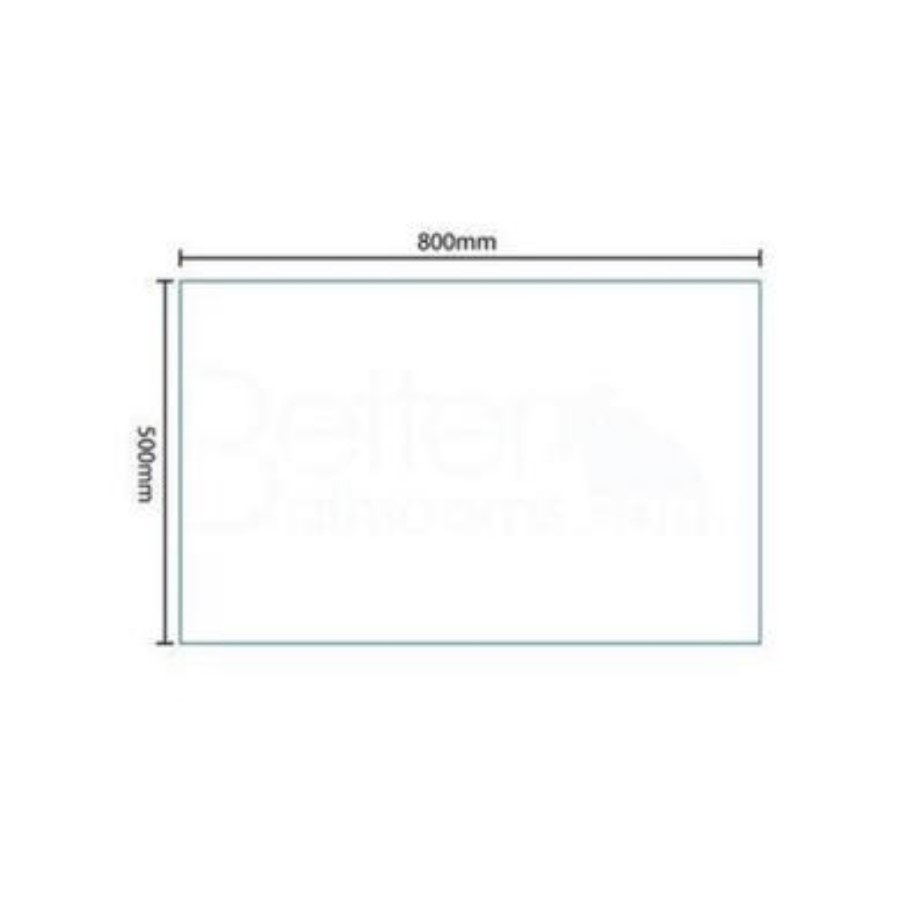 800 x 500mm Back Lit Illuminated LED Mirror - Poppy