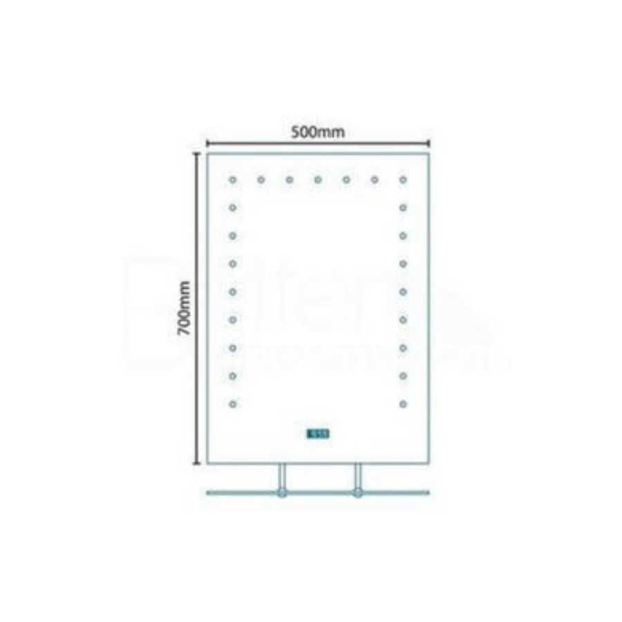 500mm LED illuminated Mirror - Scorpio Range