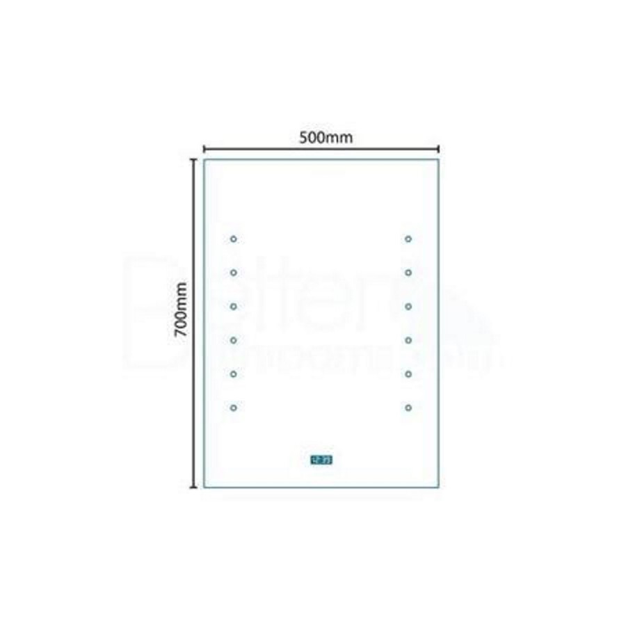 500mm Illuminated LED Mirror - Aquarius