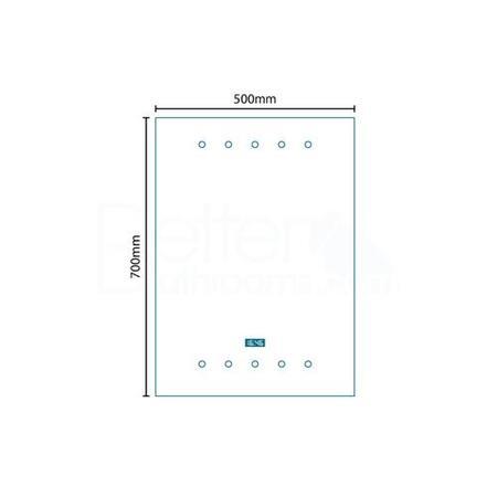 700 x 500mm Illuminated LED Mirror - Pisces 