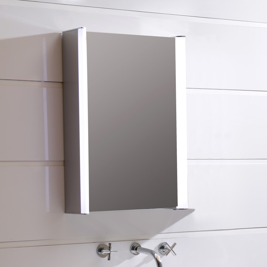 550mm Wall Hung Illuminated Mirrored Cabinet LED - Ora