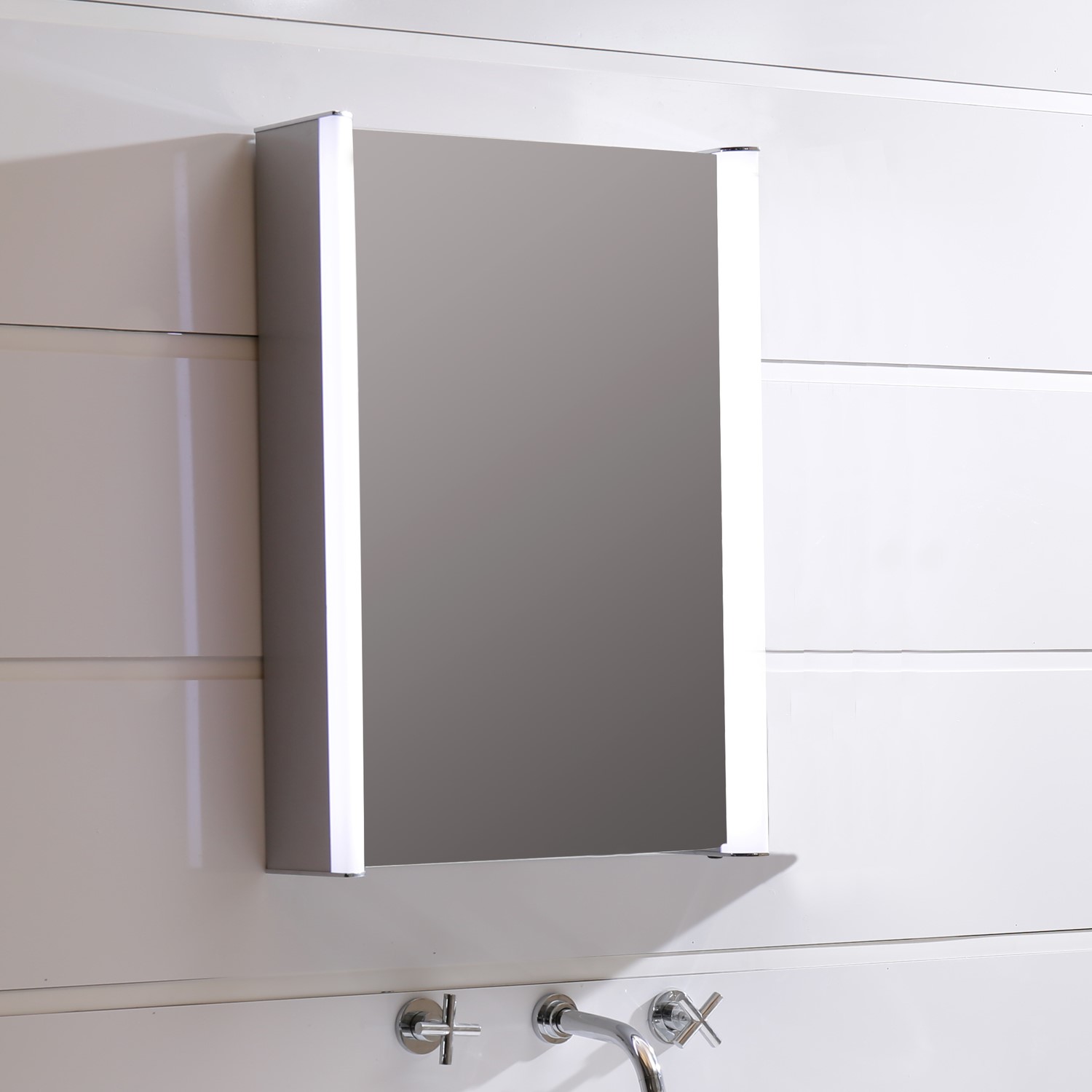 550mm Wall Hung Illuminated Mirrored Cabinet Led Ora Better Bathrooms 550mm Wall Hung Illuminated Mirrored Cabinet Led Ora Better Bathrooms