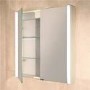 GRADE A1 - Wall Hung Illuminated 2 Door Mirrored Cabinet - Ora