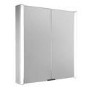 GRADE A1 - Wall Hung Illuminated 2 Door Mirrored Cabinet - Ora