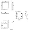 GRADE A1 - Soft Close Toilet Seat - Wrap around Design - Top Fixing - Austin Range