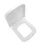 White Square Soft Close Toilet Seat - Austin