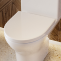 BeBa_17298 White Round Soft Close Toilet Seat - Portland