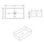Rectangular Countertop Basin 605mm - Lincoln