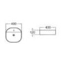 400mm Countertop Basin - Single Tap Hole - Alabama