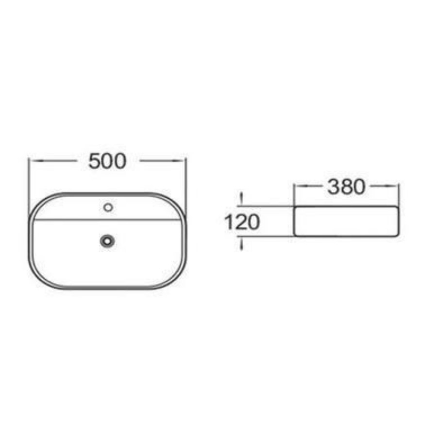 GRADE A1 - Alabama 500mm Countertop Basin