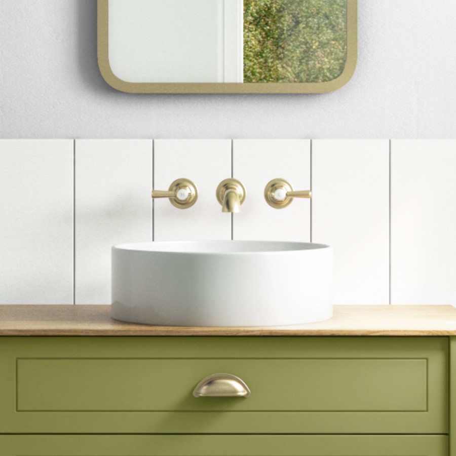 GRADE A2 - Round Small Countertop Basin 388mm - Alaska