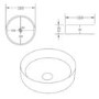 Gloss White Round Countertop Basin 388mm - Alaska