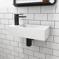 GRADE A1 - Detroit Left Hand Wall Hung/Countertop Basin - 405mm GRADE A1 - Detroit Left Hand Wall Hung/Countertop Basin - 405mm