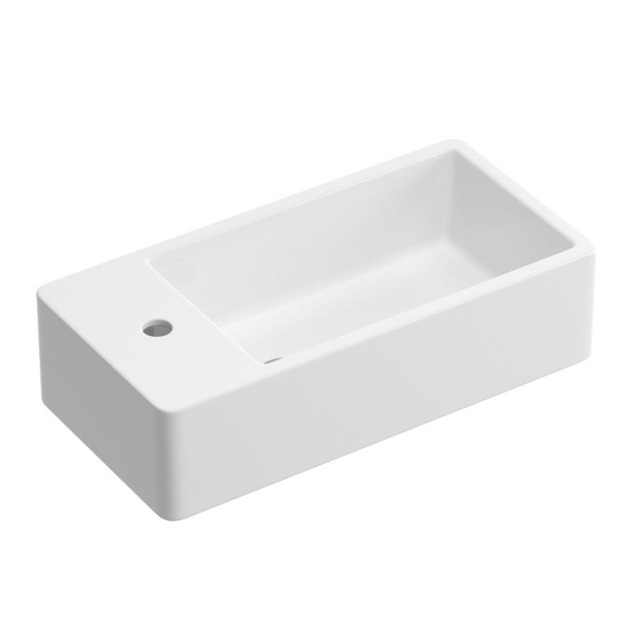 GRADE A1 - Detroit Left Hand Wall Hung/Countertop Basin - 405mm