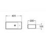 GRADE A1 - Detroit Left Hand Wall Hung/Countertop Basin - 405mm