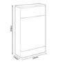 500mm White Back to Wall Toilet Unit Only- Portland
