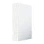 400mm Wall Hung Mirrored Single Door Cabinet White Gloss - Portland