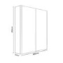GRADE A2 - 600mm Wall Hung Mirrored 2 Door Cabinet White Gloss - Portland