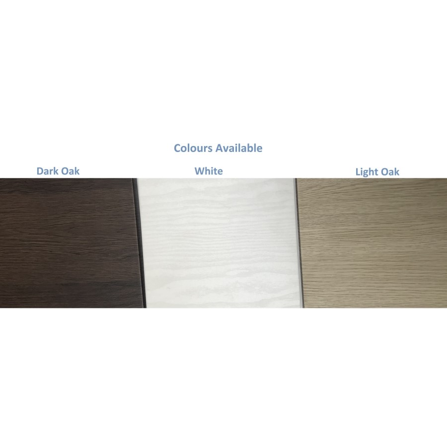 White Wood Effect Wall Mounted Tall Bathroom Cabinet 400mm - Boston