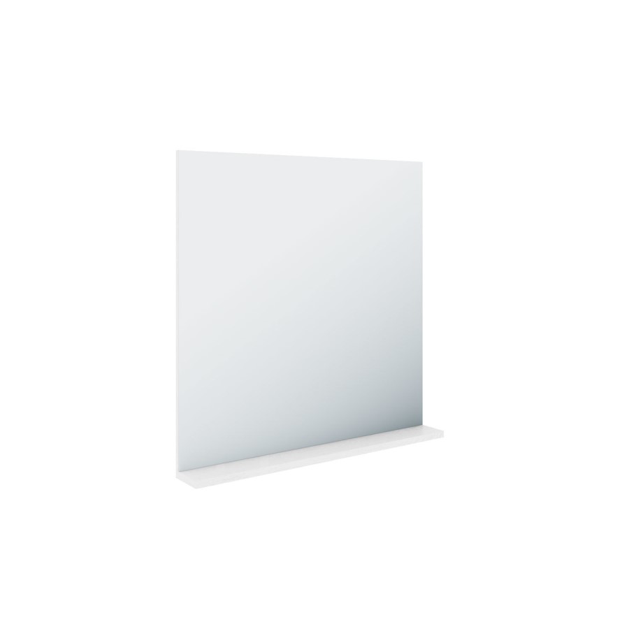 GRADE A1 - 600mm White Mirror With Shelf - Boston
