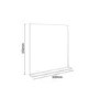 GRADE A1 - 600mm White Mirror With Shelf - Boston