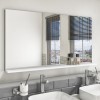 Large White Bathroom Mirror with Shelf 1200 x 650mm - Boston