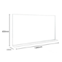 GRADE A1 - Large White Bathroom Mirror with Shelf 1200 x 650mm - Boston
