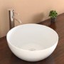 Round Matt White Countertop Basin - Seville Range
