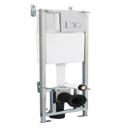 Concealed Cistern Wall Frame with Chrome Plated Push Button